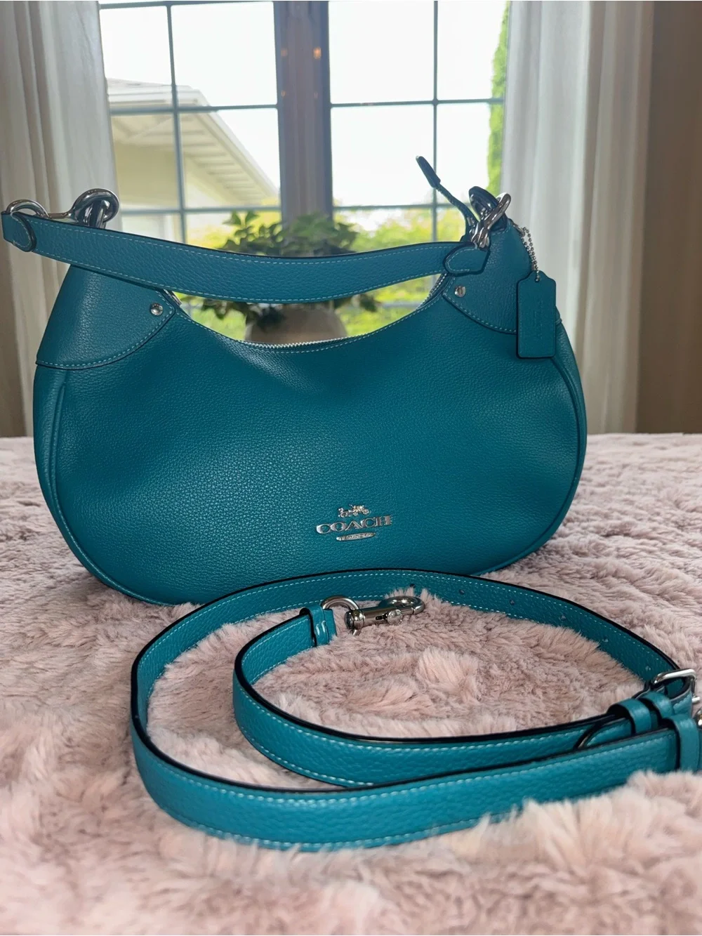 Coach Pebble Leather Mara Hobo with Silver Hardware - Picture 2 of 12